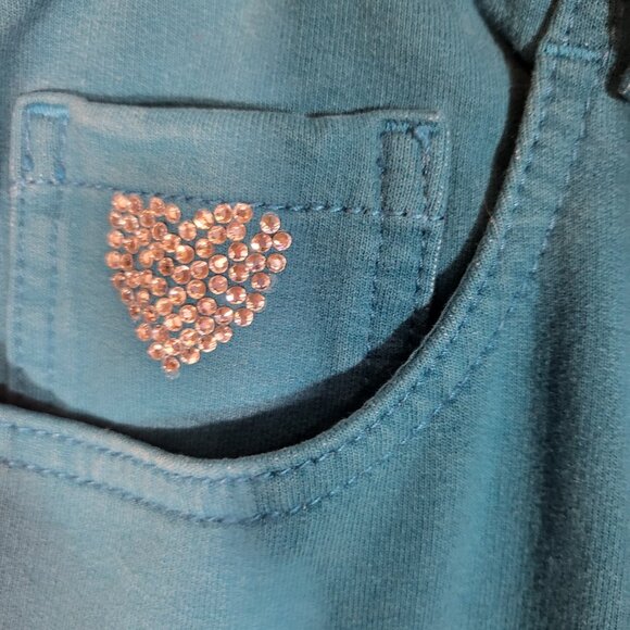 Dream Jeannes by Quacker Factory Women's Pull On Stretch Jeans Size MT Turquoise - Picture 3 of 13